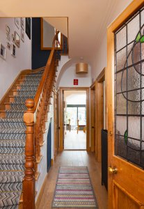 Period staircase in mid-terrace house