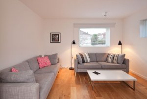 Sitting room with neutral decor scheme
