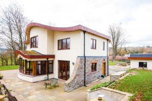 Exterior of sustainable home in Wales