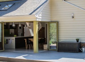 Open plan outdoor living with patio