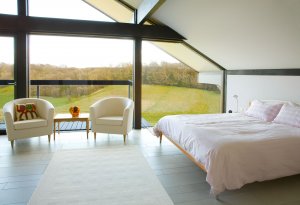 Master bedroom with large balcony