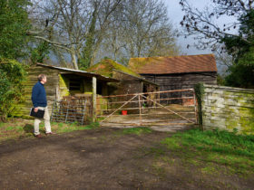 countryside barn with land