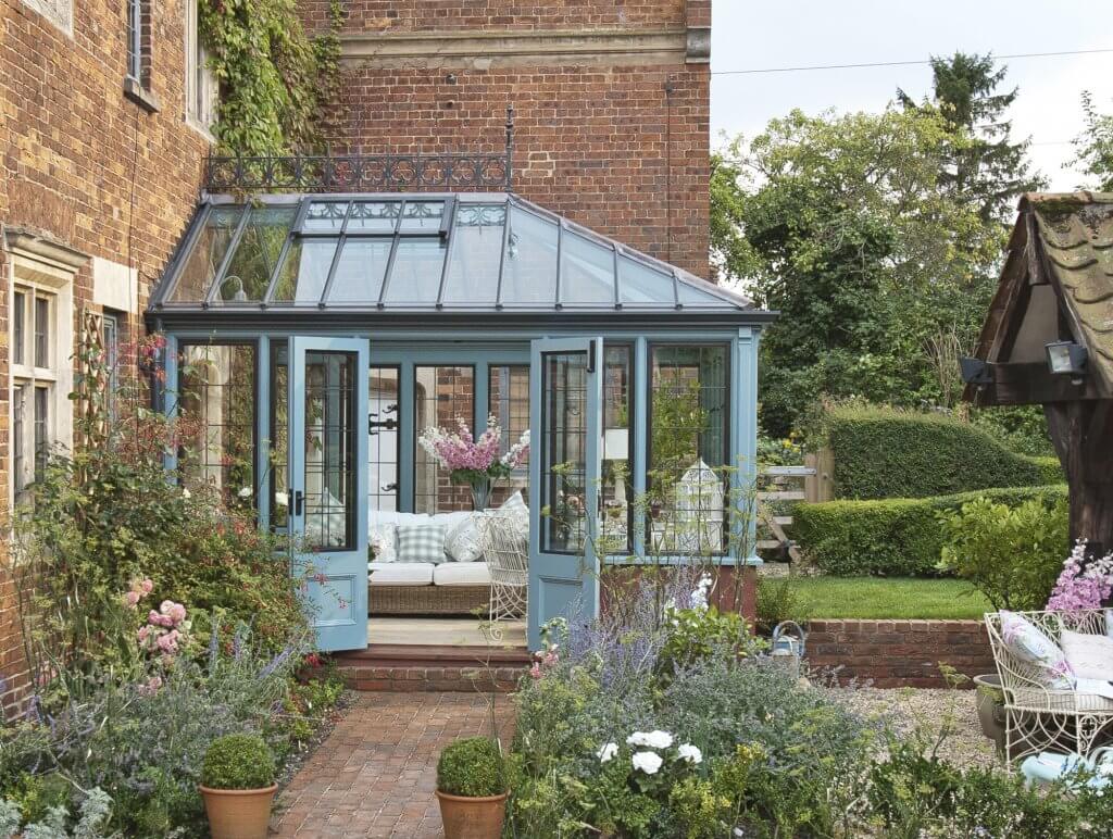 Traditional conservatory with glazing
