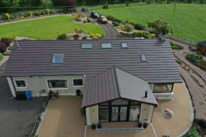 Birds eye view of home with grey cladding
