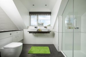 Contemporary bathroom with large walk-in shower