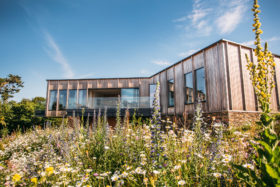 Contemporary home with concrete, steel and timber frame