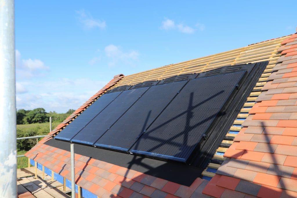 Tiling into the solar PV mount