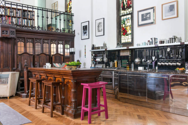 Chapel conversion with breakfast bar