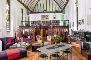 Chapel conversion with mezzanine