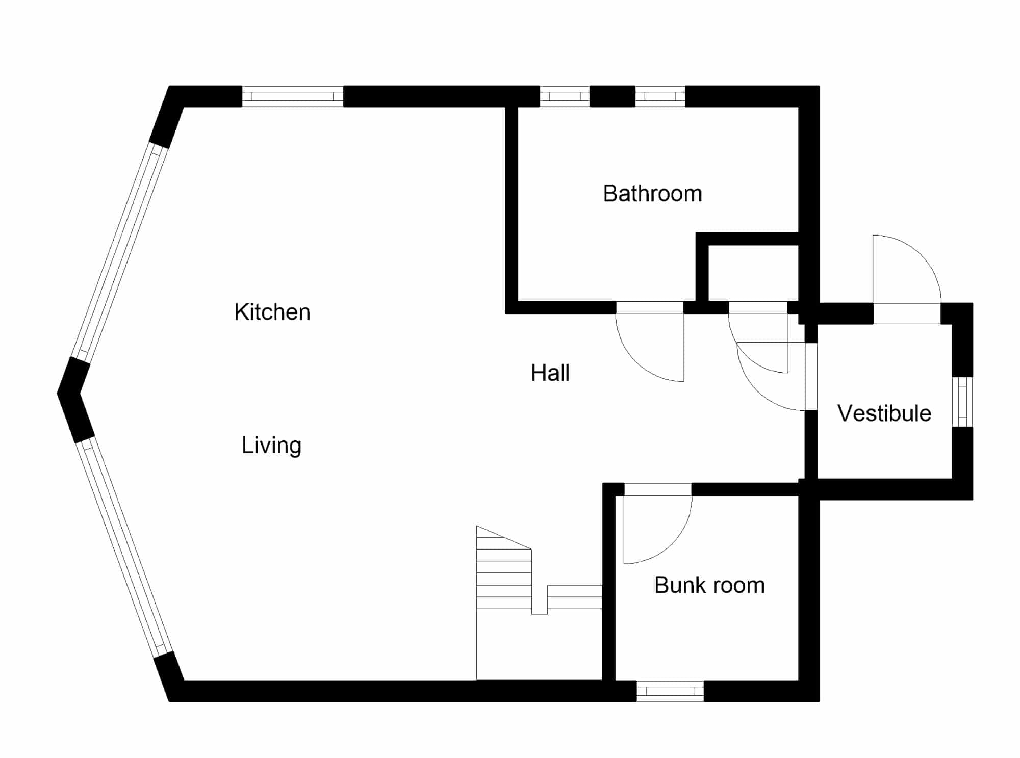 Log cabin floor plan