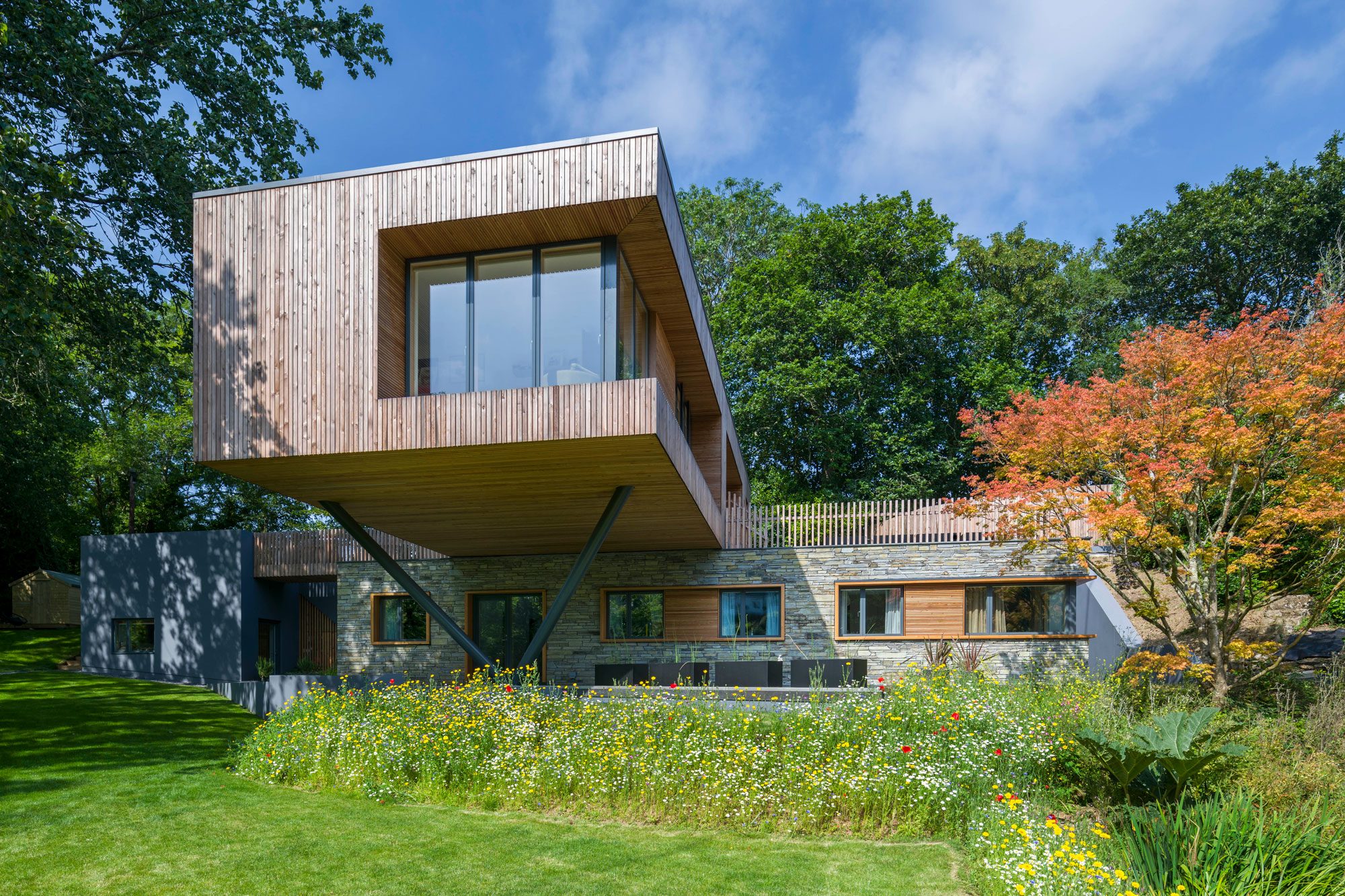 Contemporary home on stilts