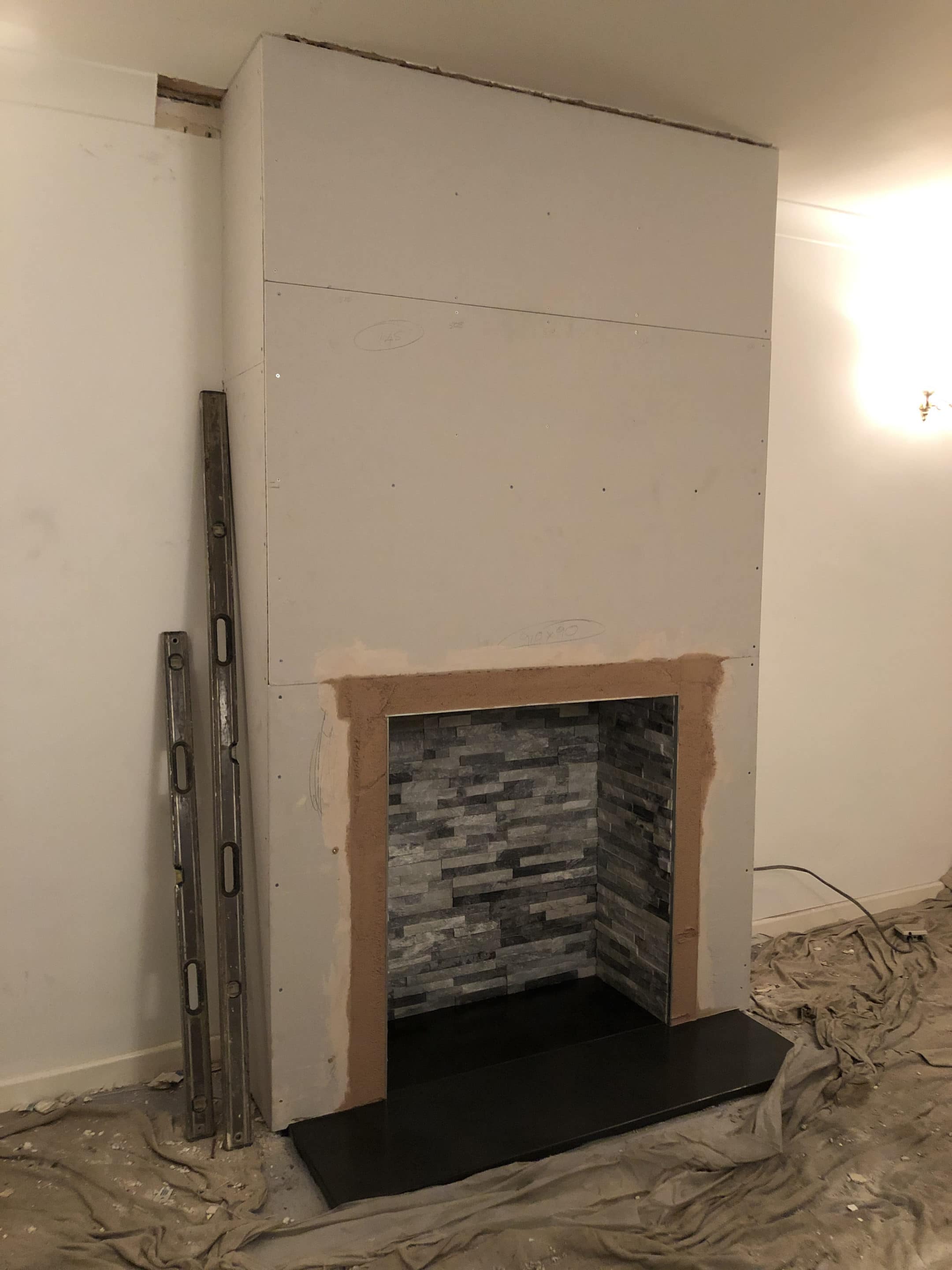 Removed gas fire