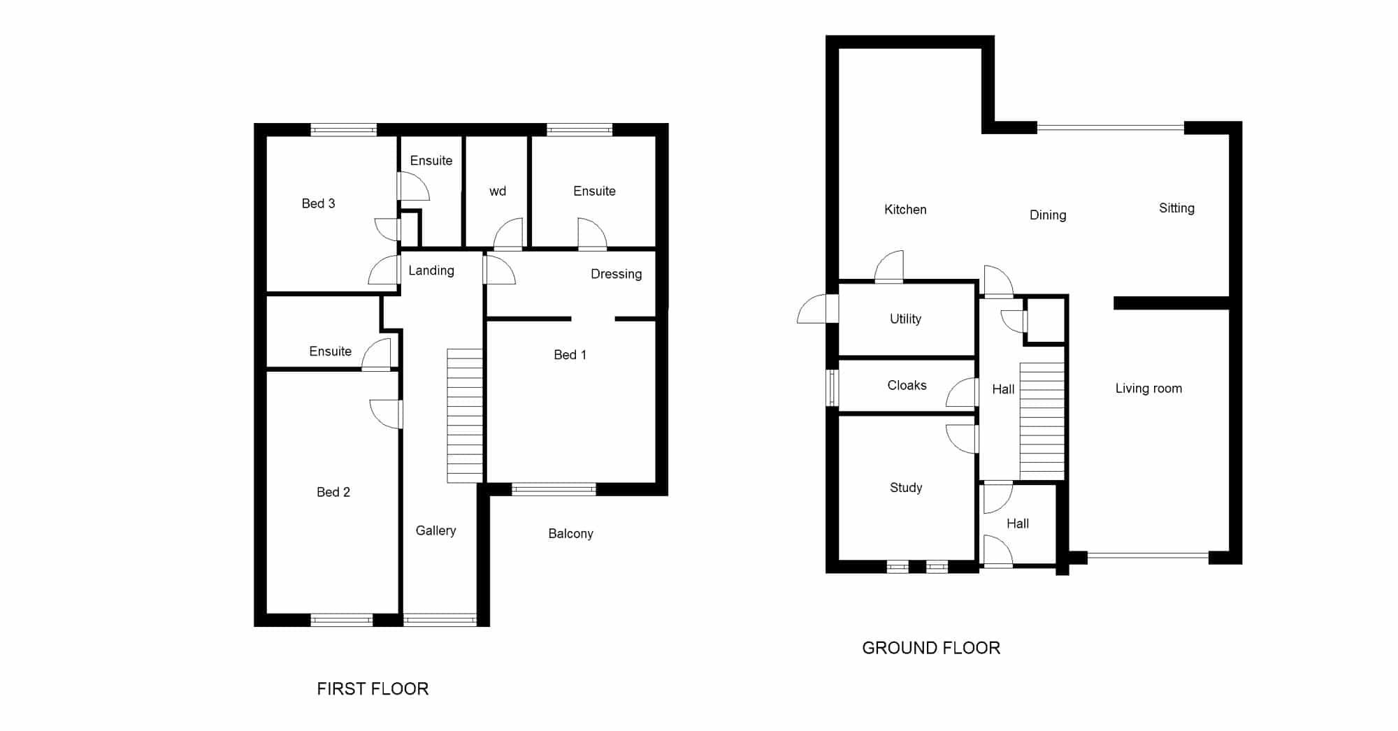 Open plan floorplan