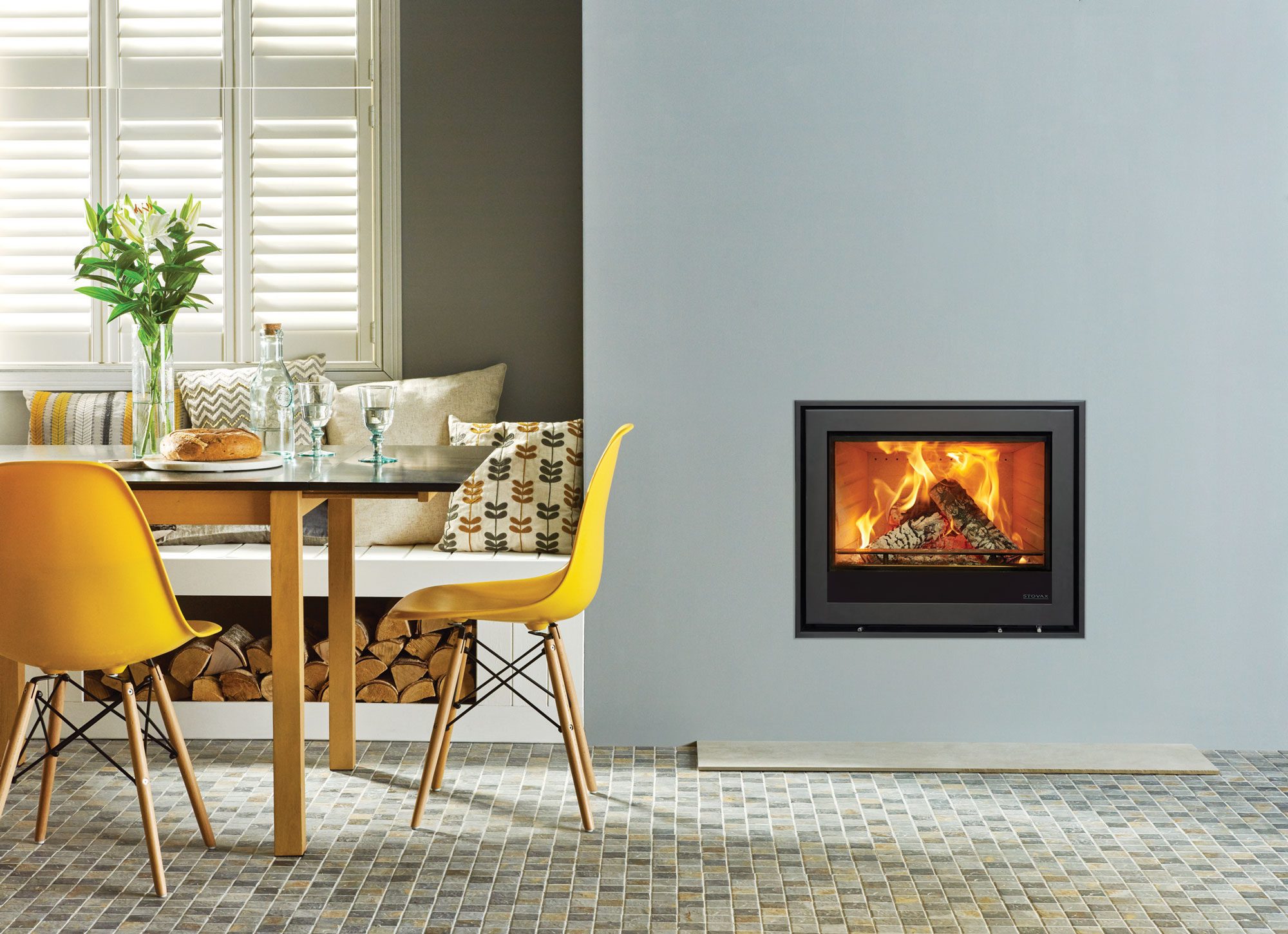 Modern wood burning stove