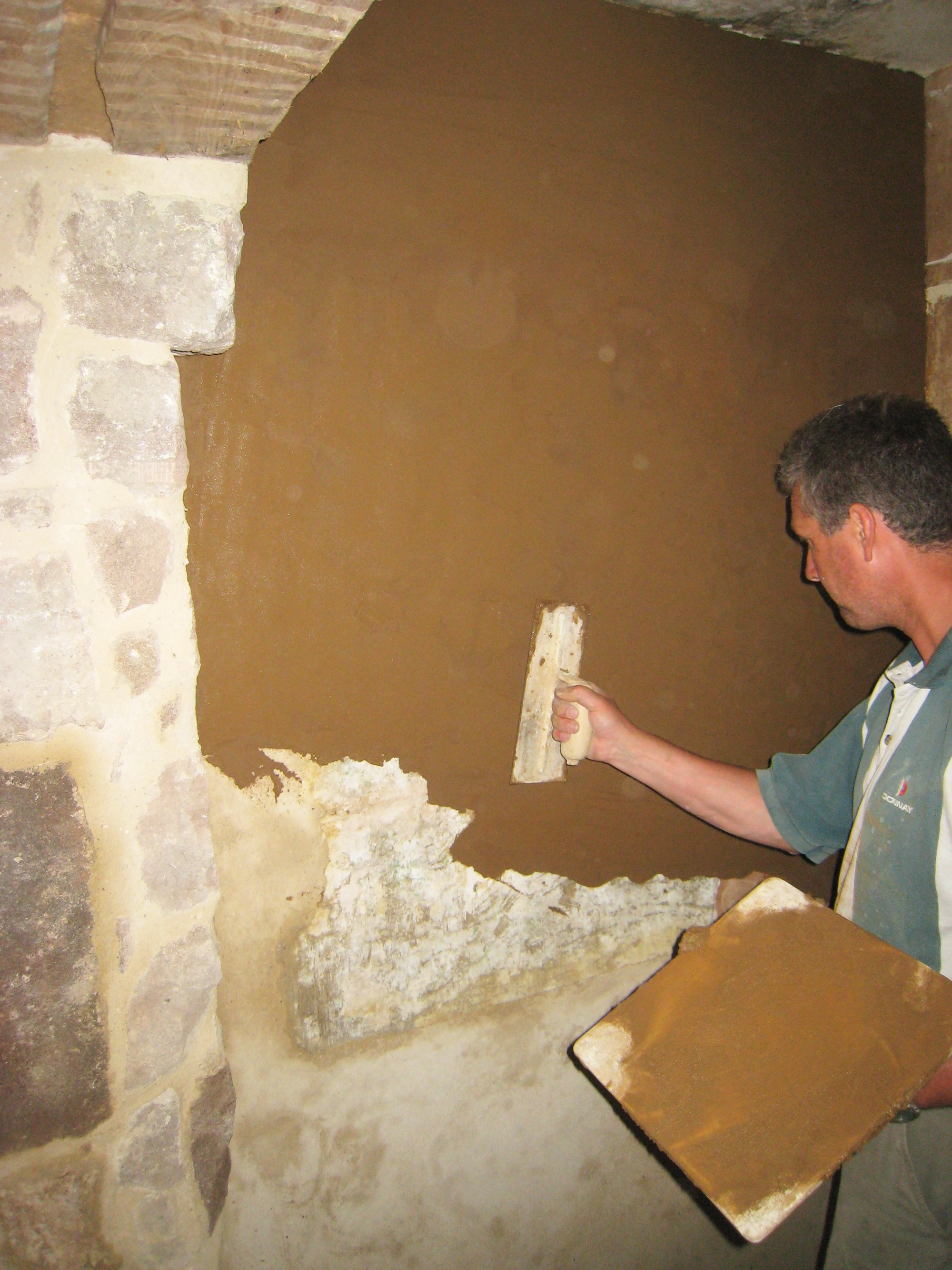 Clay plastering