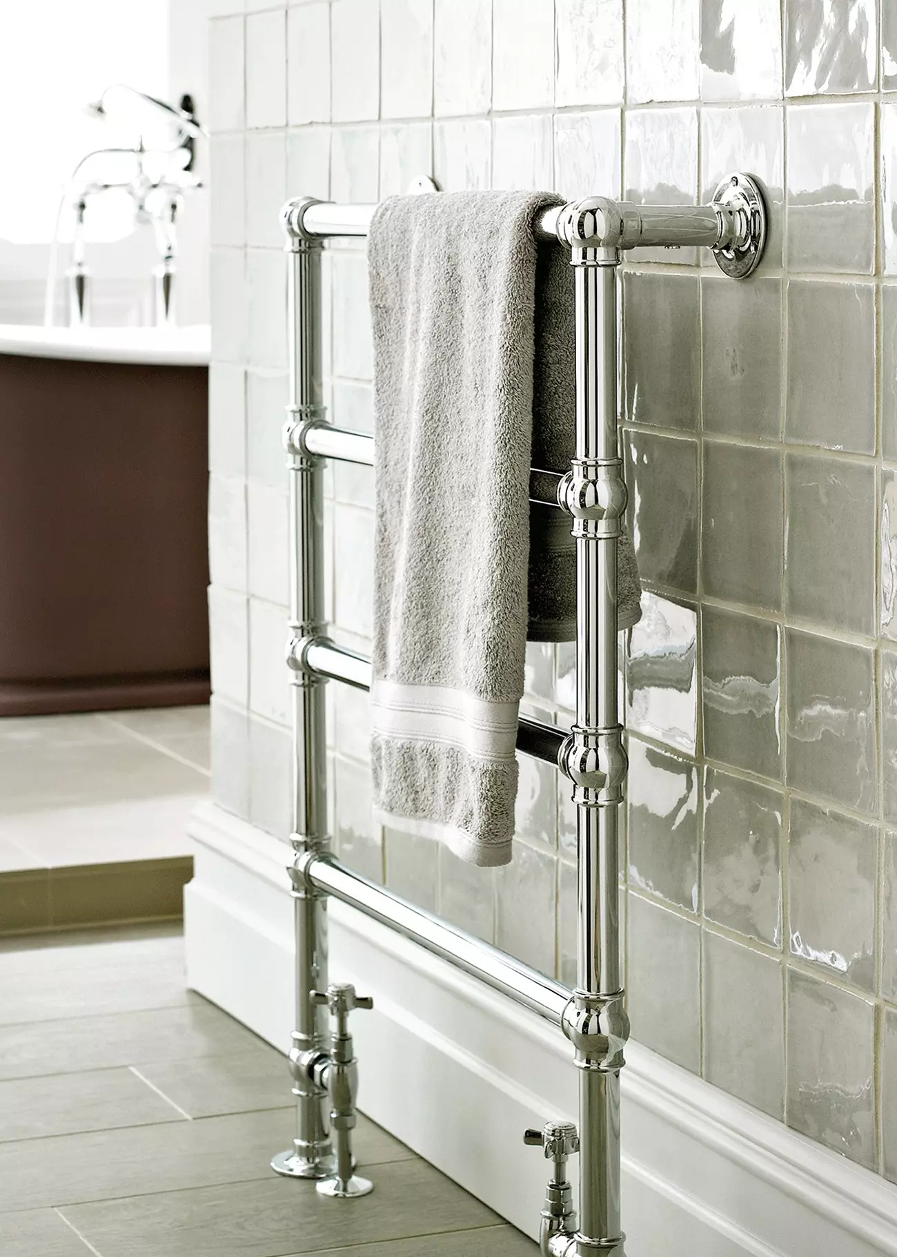 Flow Heated Towel Rail in bathroom