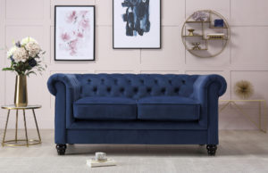 Royal blue chesterfield sofa from furniture choice
