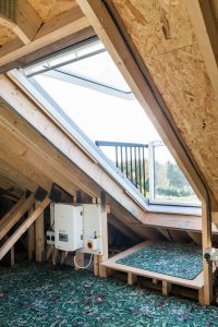 Large skylights in loft