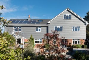 Solar panels on a traditional build