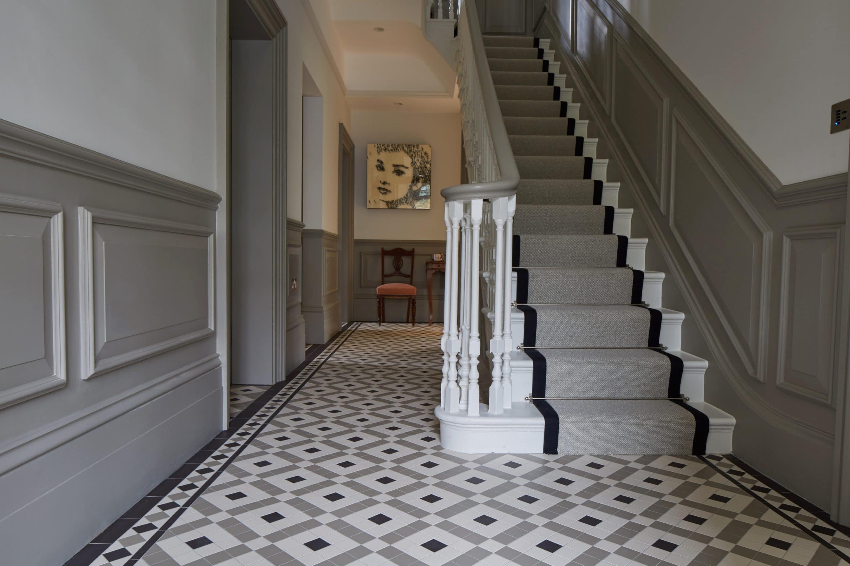 Victorian hallway with period tiles