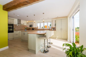 Open plan country kitchen
