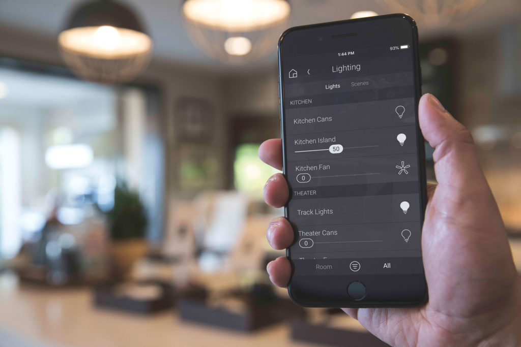 Smart lighting controlled from phone