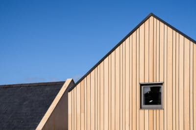 Siberian larch cladding on cottage