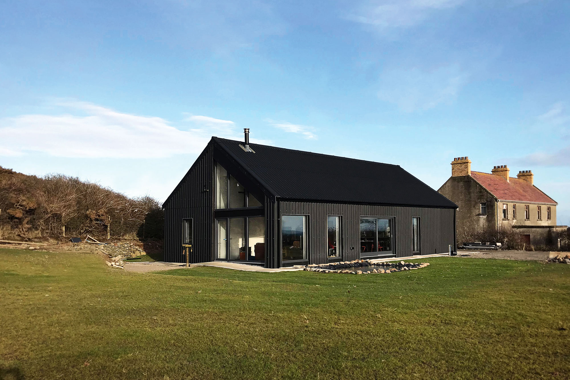 Black-clad house