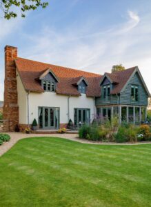 Oak frame home exterior