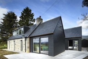 Black timber clad extension