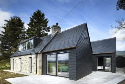 Black timber clad extension