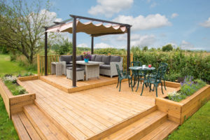Decking with covering