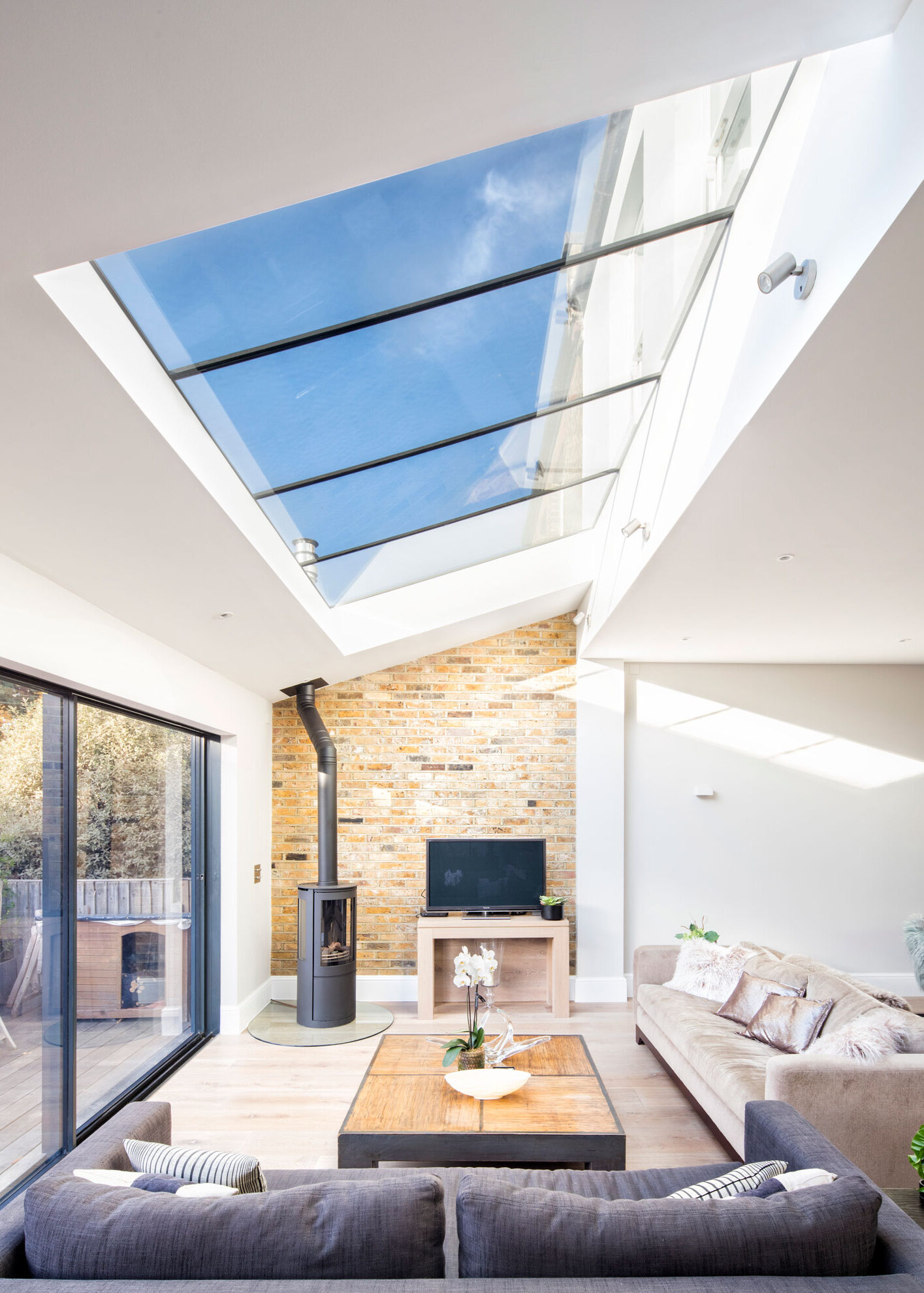Extension with glazed roof