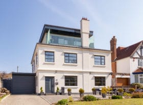 Large detached house with loft extension