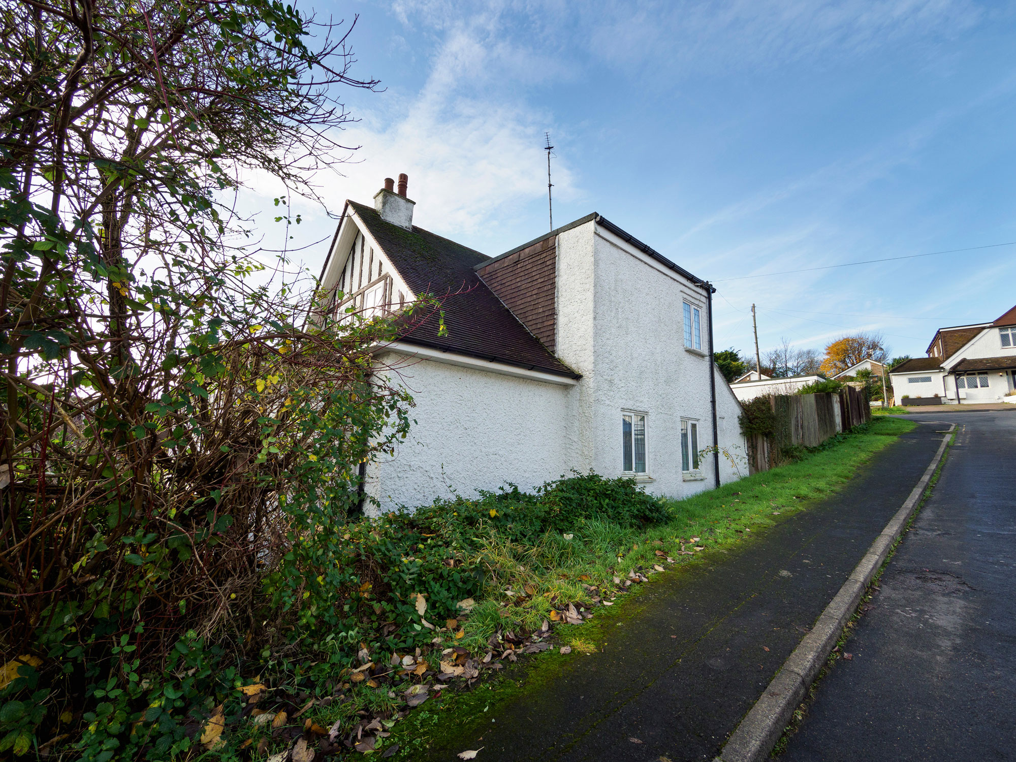 House on sloping plot