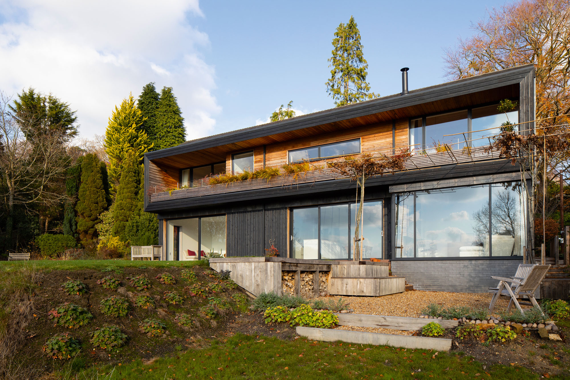 Modern home with glazing