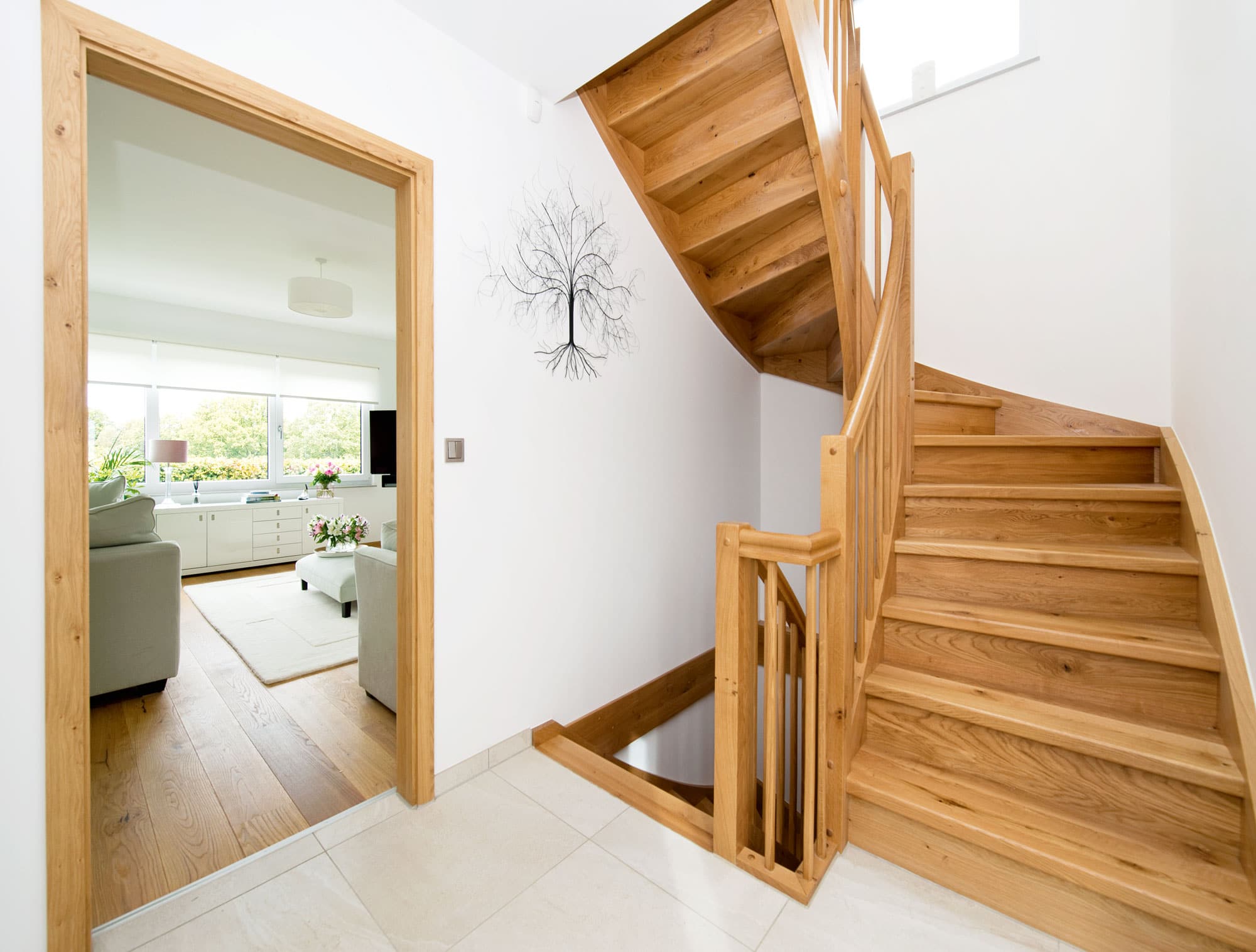 Feature timber staircase