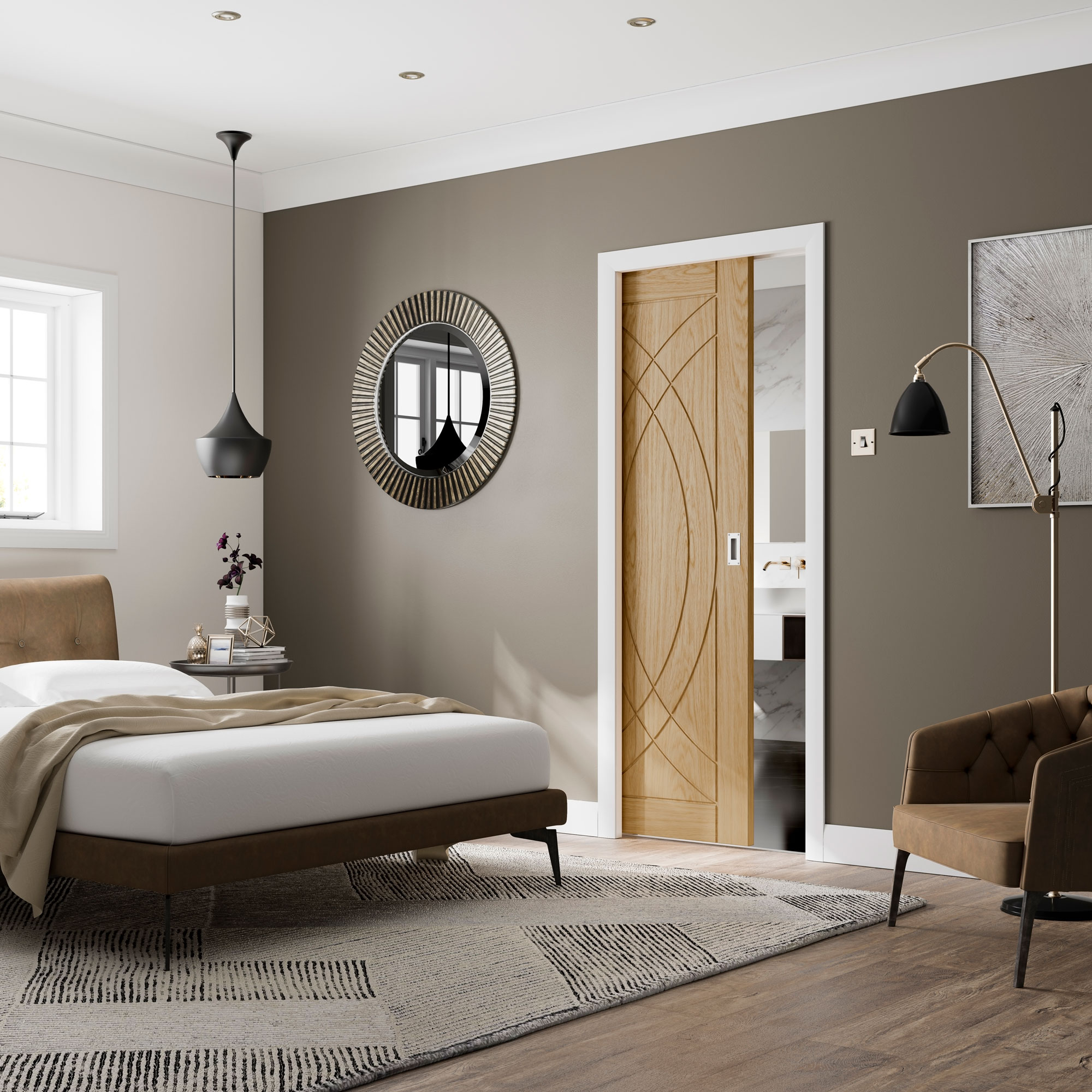 Sliding pocket door