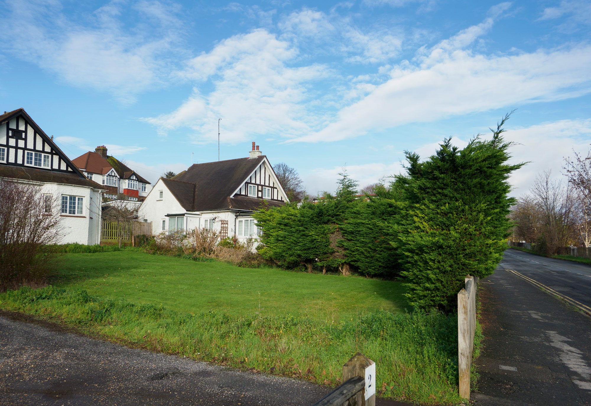 Cottage on sloping plot