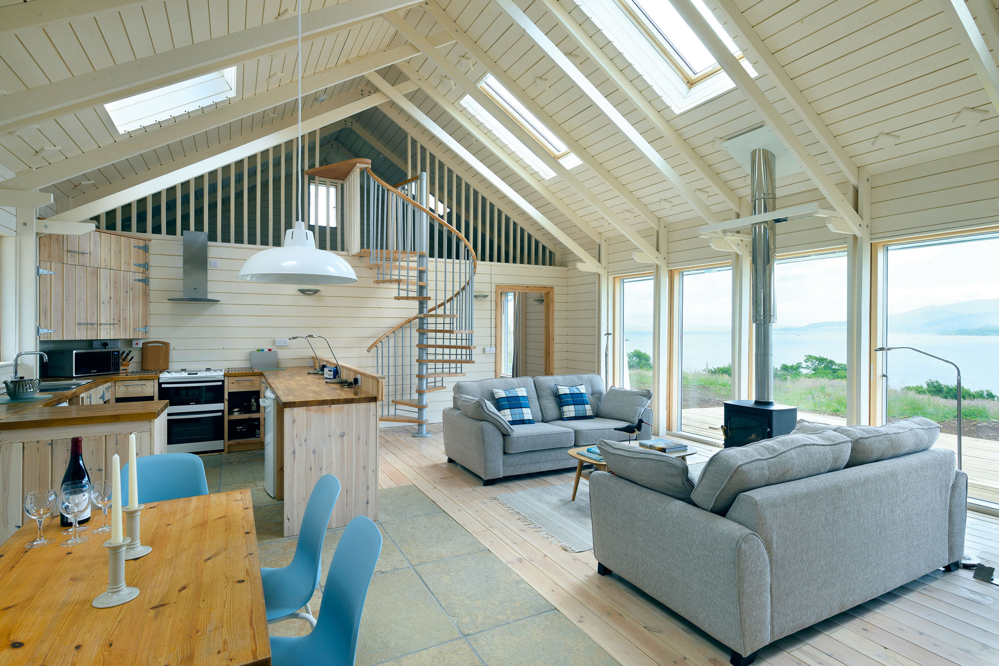 Open plan barn-style livng area