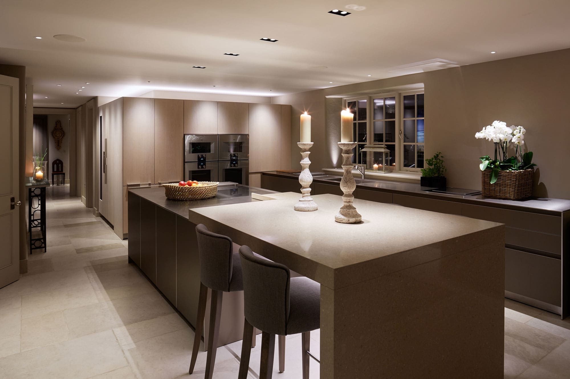 Ultra modern kitchen with spotlights