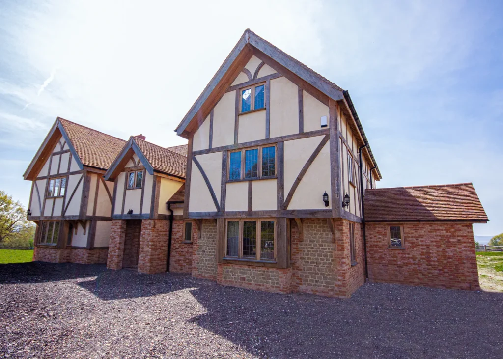 New traditional-style oak home