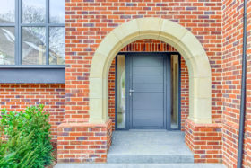 Brick front entrance