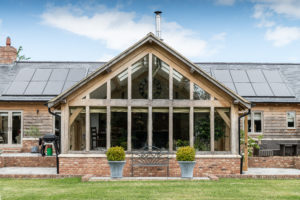 Oak frame glazed house