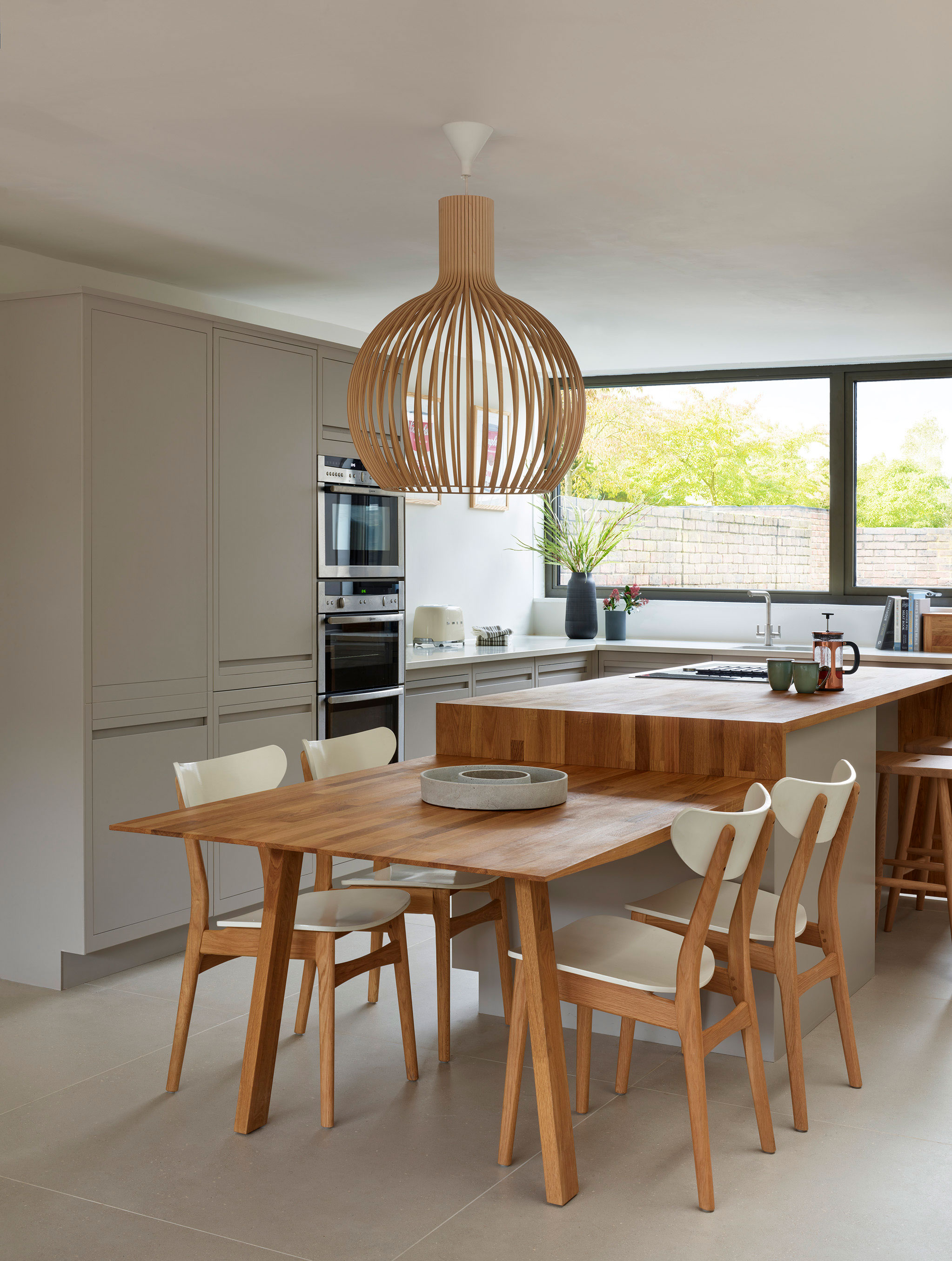 Kitchen with timber surface 