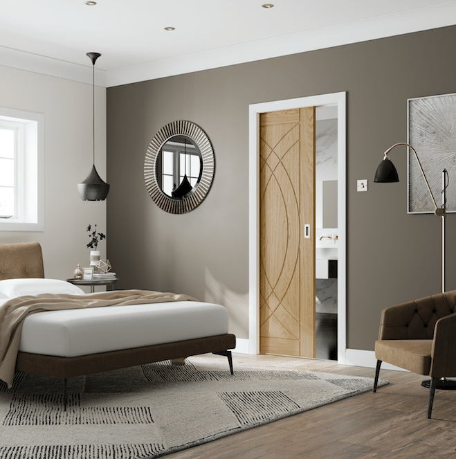 Timber pocket door