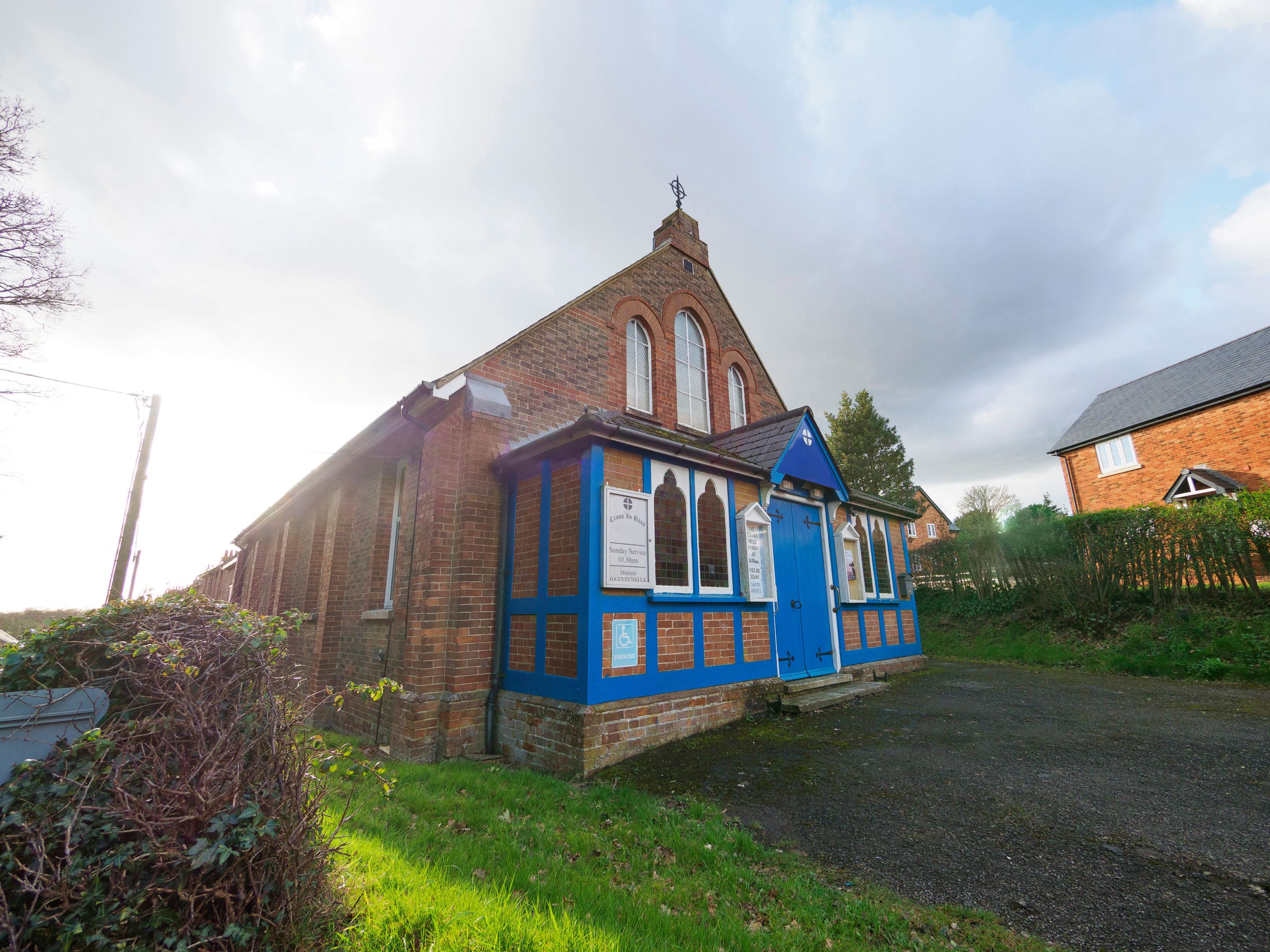 Chapel with blue extension