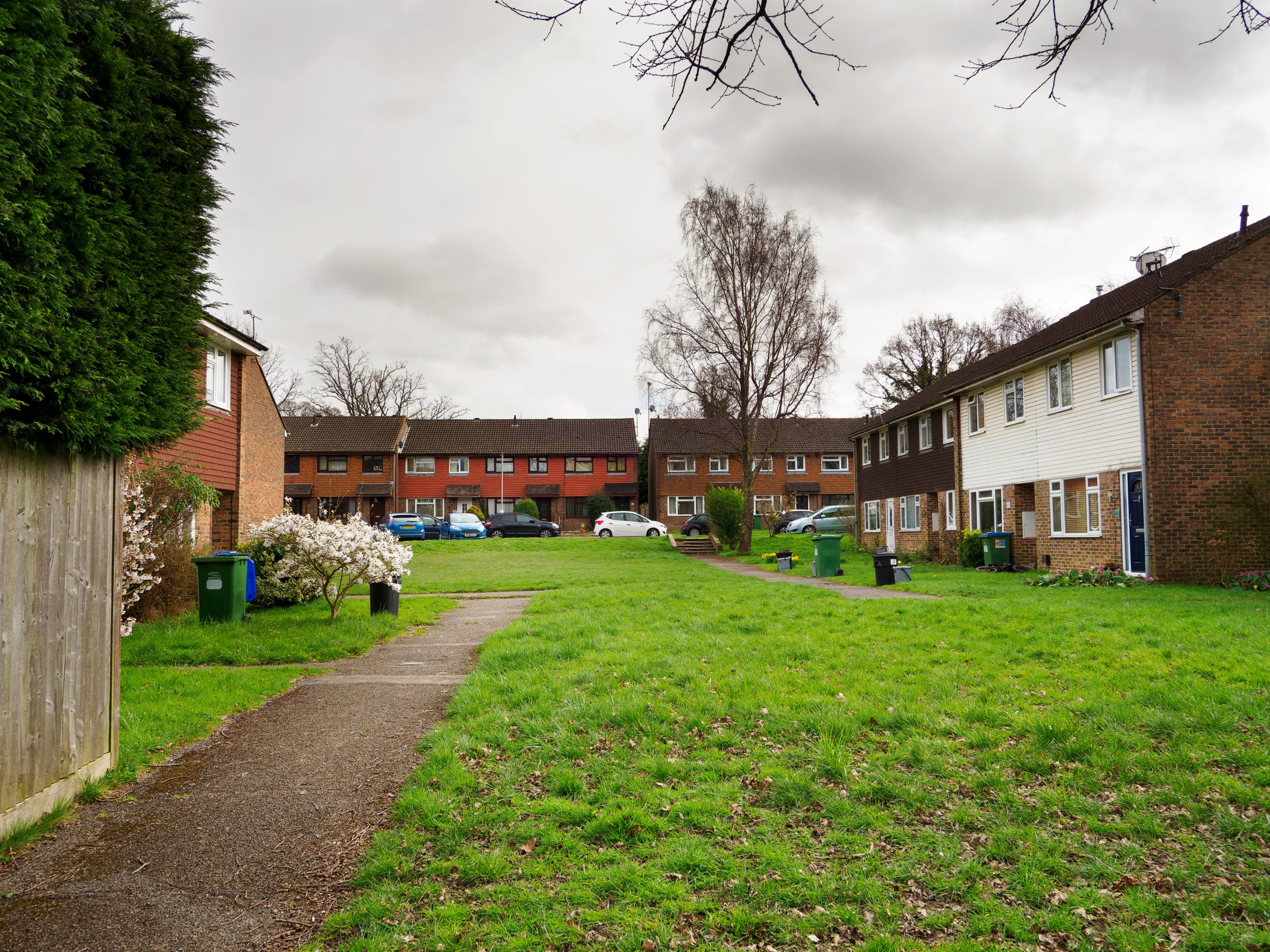 Housing estate with green area