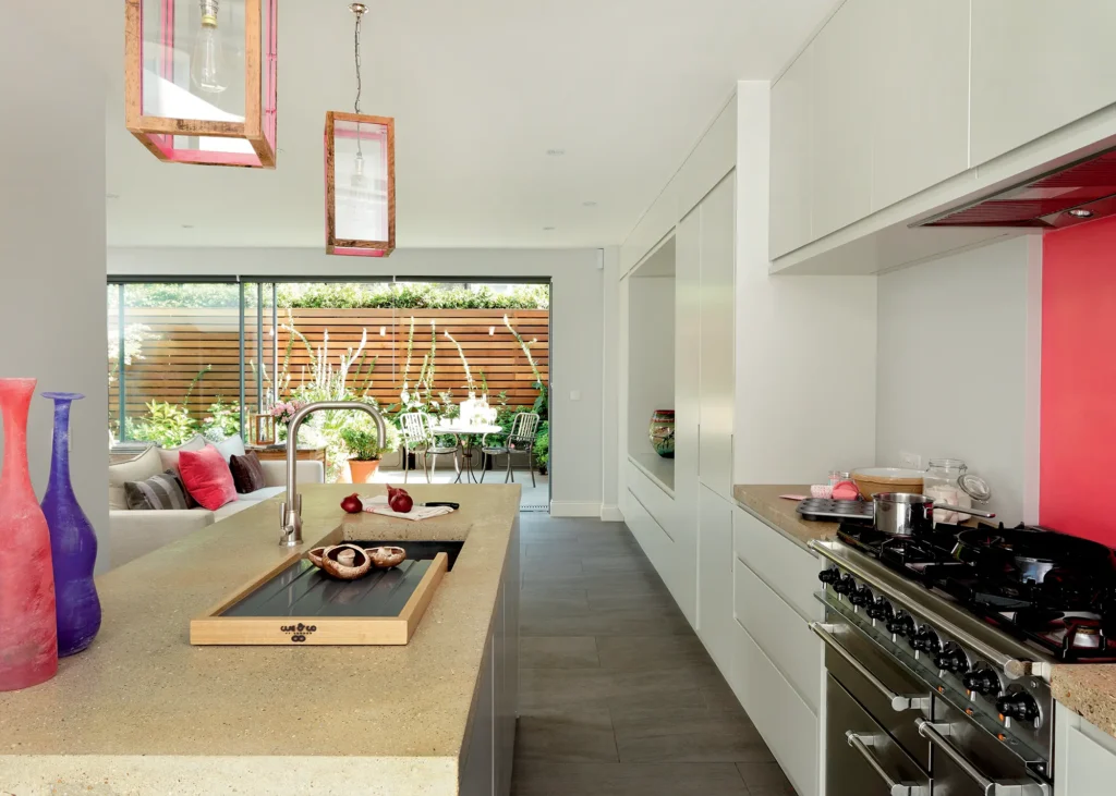 garage converted into kitchen