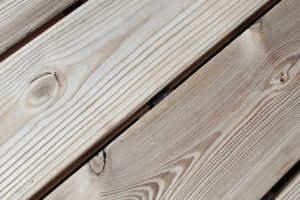 Light wooden decking